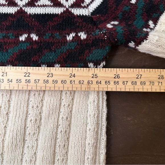 Vintage 80s Rob Winter Sweater Men’s 2XL Fair Isle Pullover Ski Cable Knit - Picture 8 of 12